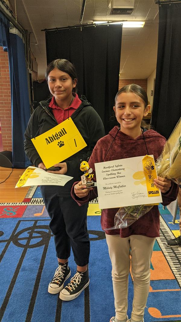 Spelling bee winner and runner up 